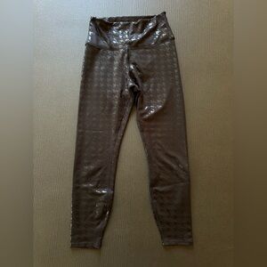 Noli houndstooth Shiny Black on black Leggings, M